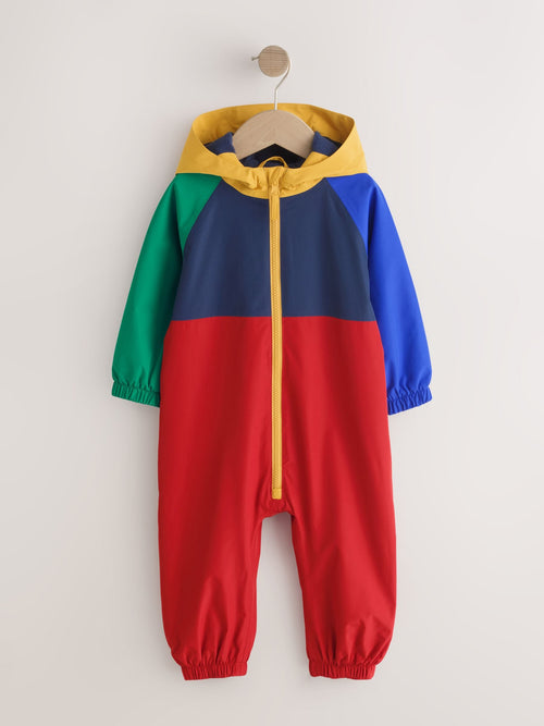 Colour Block Waterproof Fleece Lined Puddlesuit (3mths-7yrs)