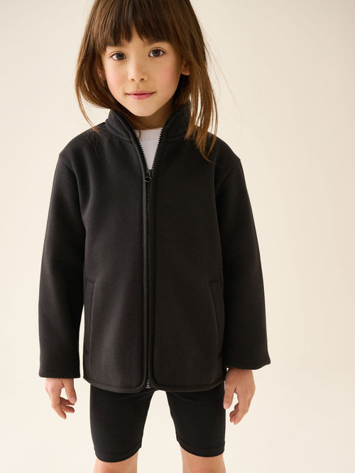 Black Zip-Up Sweat Jacket With Pockets (3-16yrs)