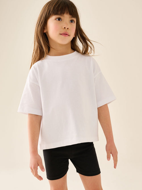 White Cotton Relaxed Fit Gym School T-Shirts 2 Pack (3-16yrs)