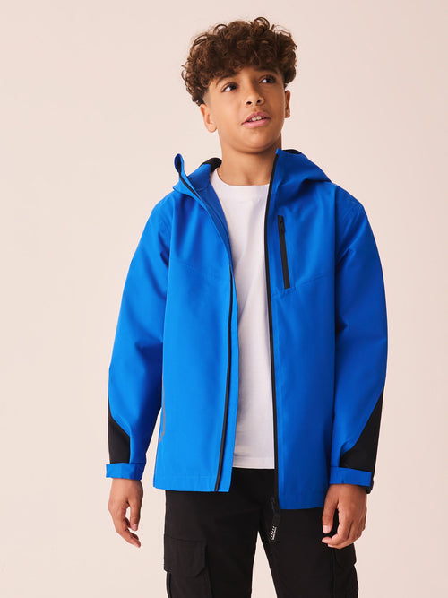 Blue Waterproof Fleece Lined Anorak Jacket (3-17yrs)