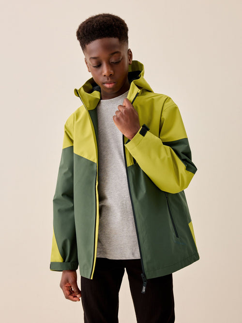 Olive Green Waterproof Fleece Lined Anorak Jacket (3-17yrs)