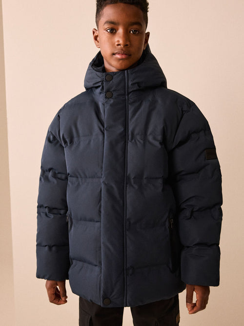 Navy Waterproof Padded Coat (3-17yrs)