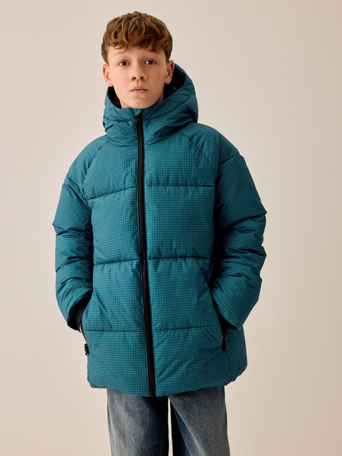 Teal Blue Microfleece Lined Padded Coat (3-17yrs)