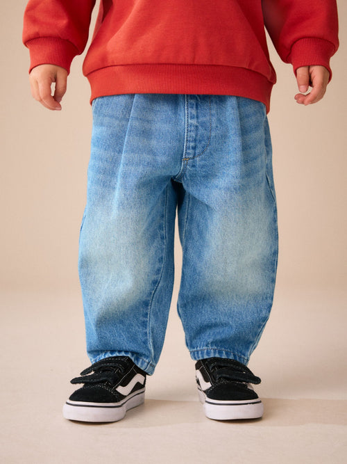 Mid Blue Denim Barrel Jeans (3mths-7yrs)