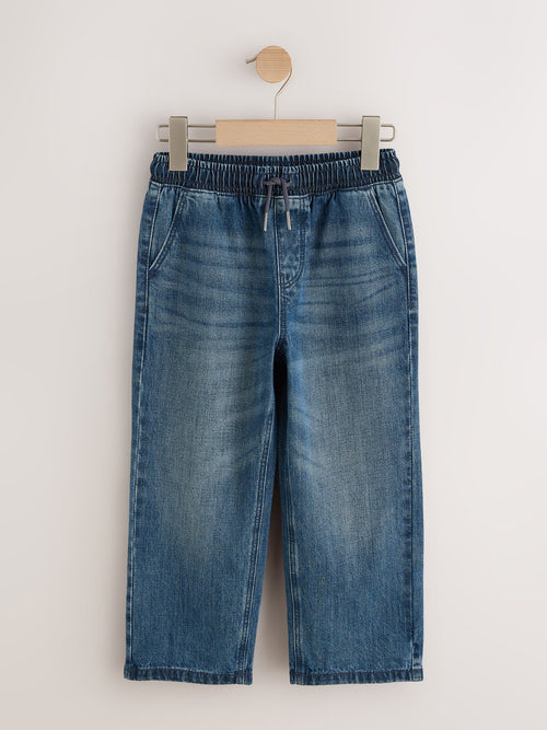 Blue Denim Wide Fit Pull On Jeans (3-16yrs)