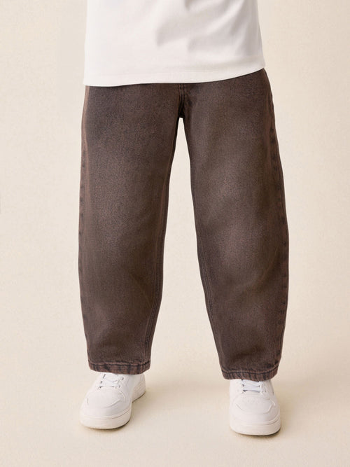 Brown Barrel Fit Authentic Jeans (3-16yrs)