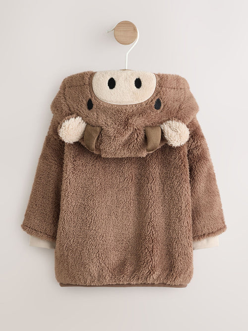 Brown Hamish Hooded Baby Fleece Jacket (0mths-2yrs)