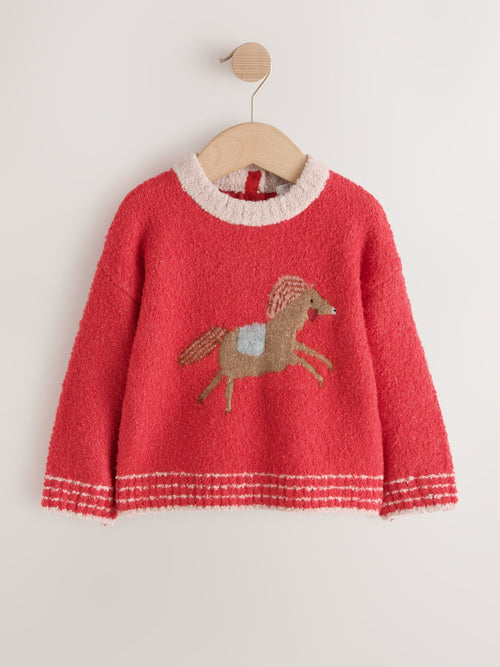 Red Horse Boxy Jumper (3mths-7yrs)