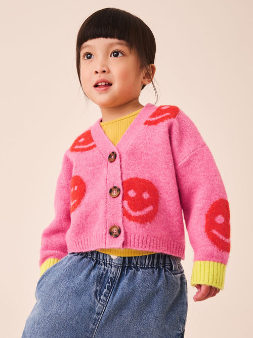 Pink V-Neck Cardigan (3mths-7yrs)