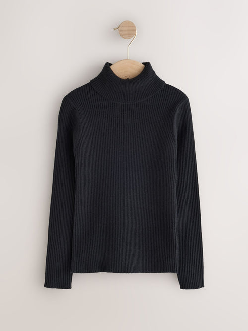 Black Roll Neck Jumper (3-16yrs)