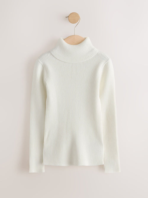 Cream Roll Neck Jumper (3-16yrs)