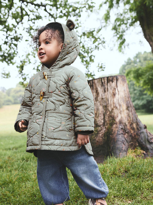 Teal Blue Character Shower Resistant Duffle Coat (3mths-7yrs)