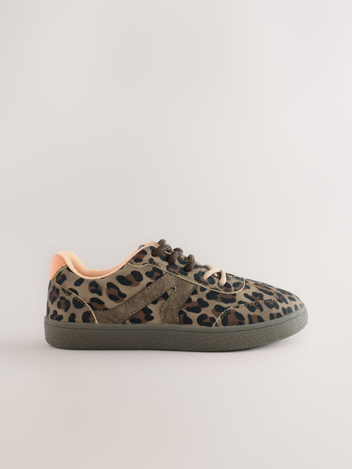 Animal Print Standard Fit (F) Retro Trainers