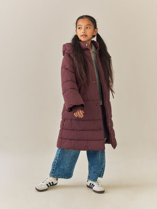 Burgundy Shower Resistant Padded Coat (3-16yrs)