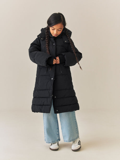 Black Shower Resistant Padded Coat (3-16yrs)