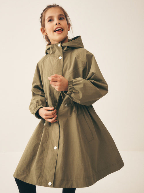 Khaki Green Waterproof Skirted Rain Jacket (3-16yrs)
