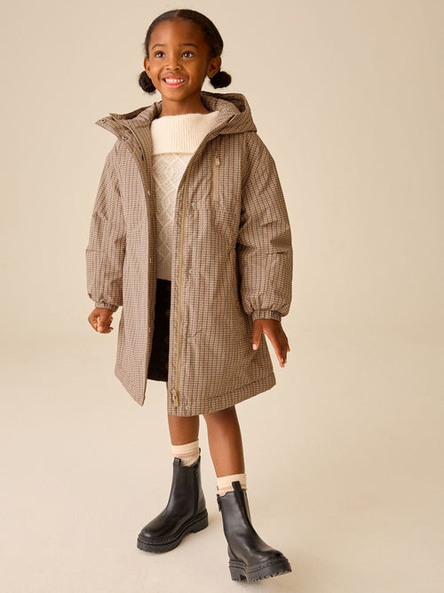 Neutral Check Waterproof Coat (3-16yrs)