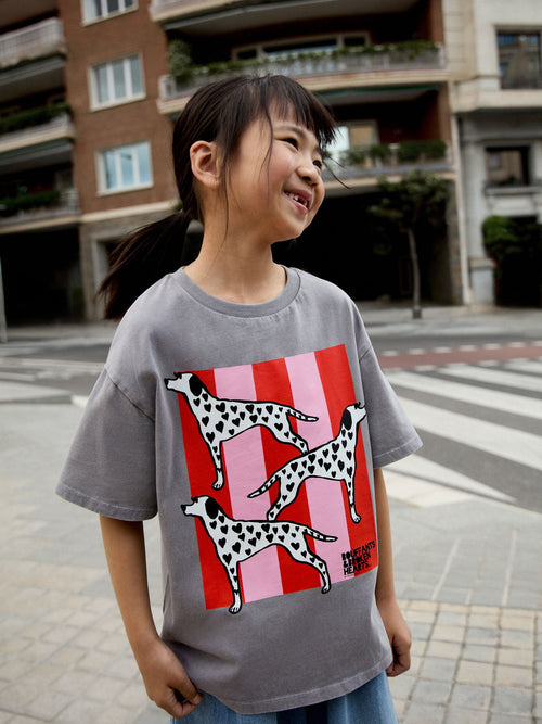 Grey Dalmation Kendra Dandy Oversized Graphic T-Shirt (3-16yrs)