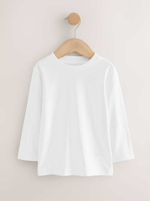 White Long Sleeve Plain T-Shirt (3mths-7yrs)