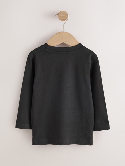Black Long Sleeve Plain T-Shirt (3mths-7yrs)