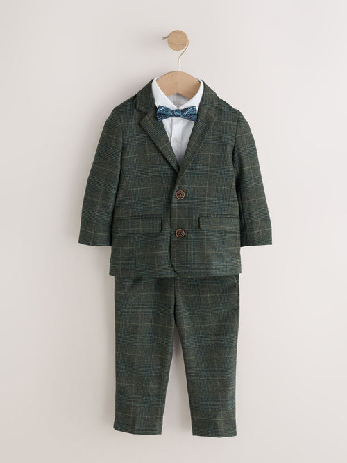 Green Blazer, Shirt & Trouser Set Blazer Shirt Trousers and Bow Tie Set (3mths-12yrs)