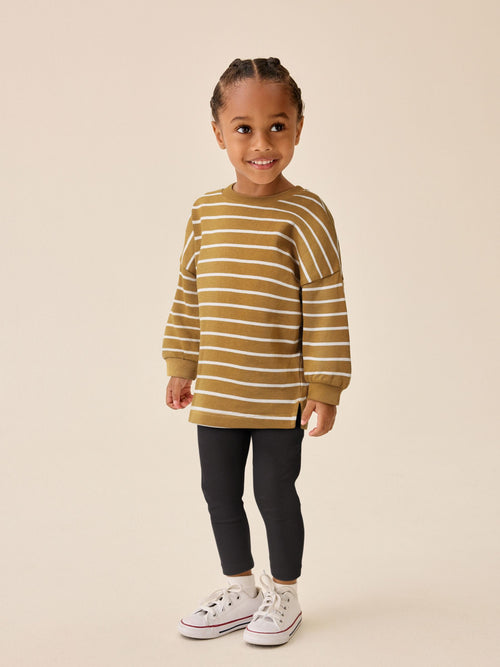 Mustard Stripe Long Sleeve Top and Leggings Set (3mths-7yrs)