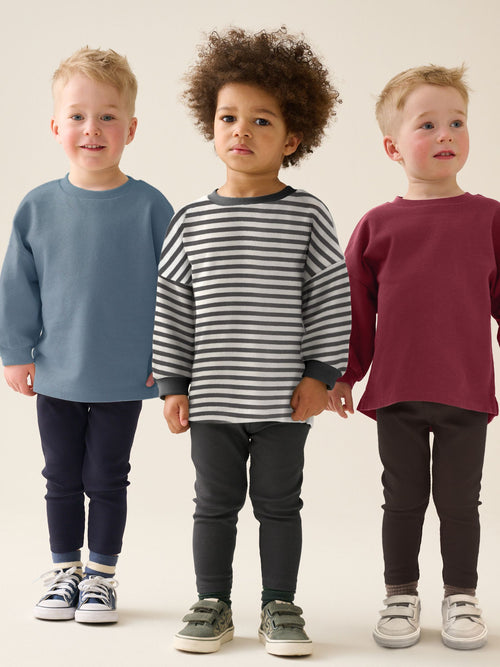Multi Crew Top and Legging Set 3 Pack (3mths-7yrs)