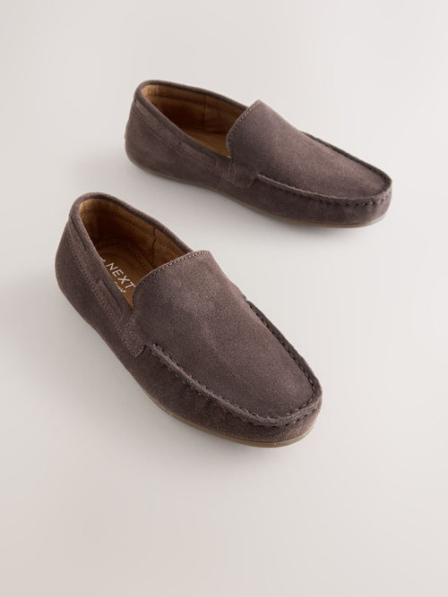 Suede Chocolate Brown Standard Fit (F) Loafers