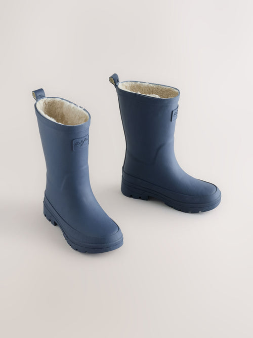 Navy Warm Lined Wellies