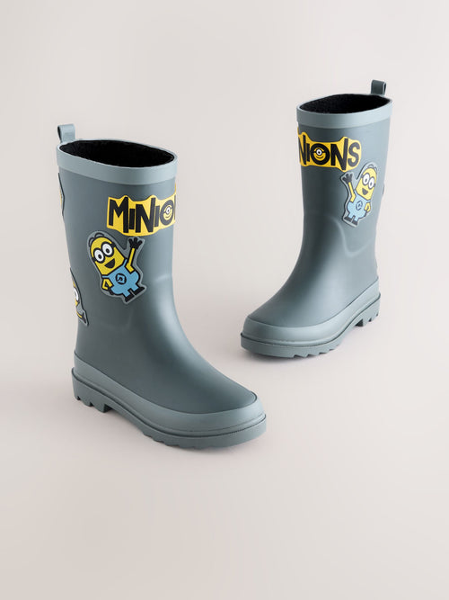 Grey Minions Rubber Wellies