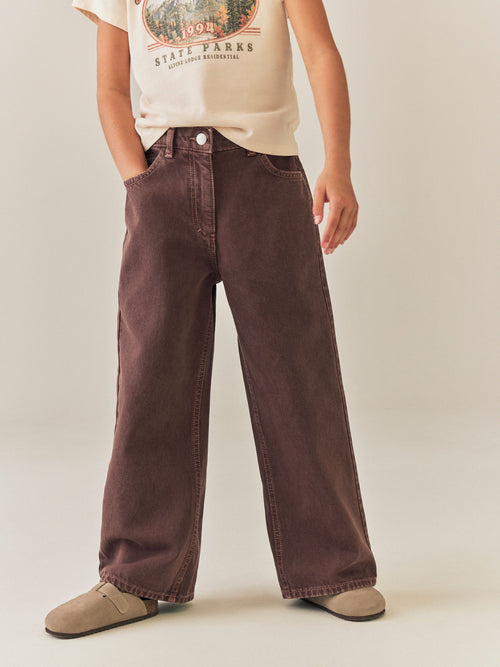 Chocolate Brown Wide Leg Jeans (3-16yrs)