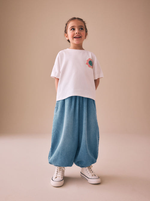 Mid Blue Cuffed Jeans (3-16yrs)