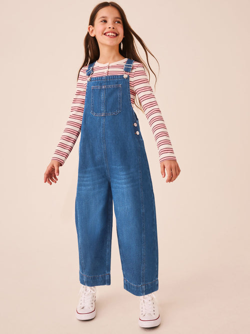 Blue Rinse Wash Denim Dungarees (3-16yrs)
