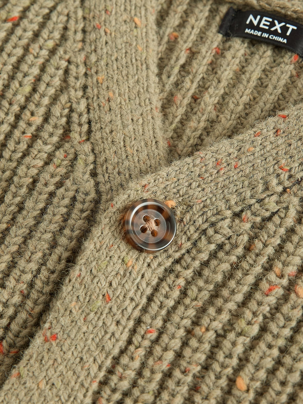 Khaki Green Sheep Character Cardigan (3mths-7yrs)