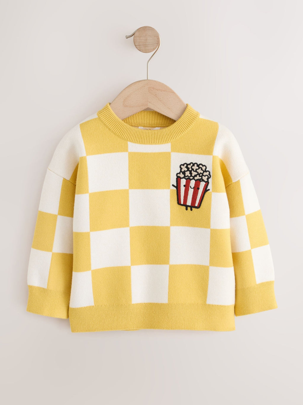 Yellow Popcorn Knitted Crew Neck Jumper (3mths-7yrs)