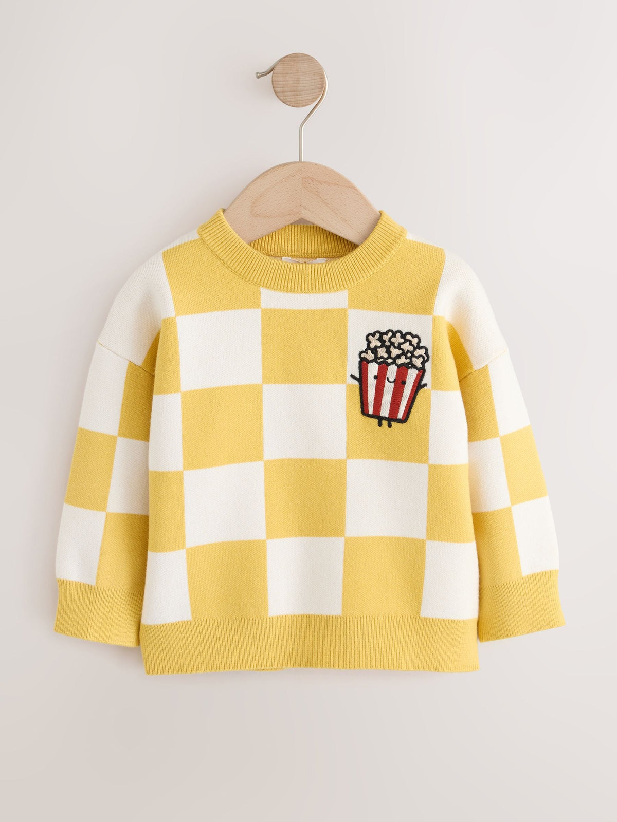 Yellow Popcorn Knitted Crew Neck Jumper (3mths-7yrs)