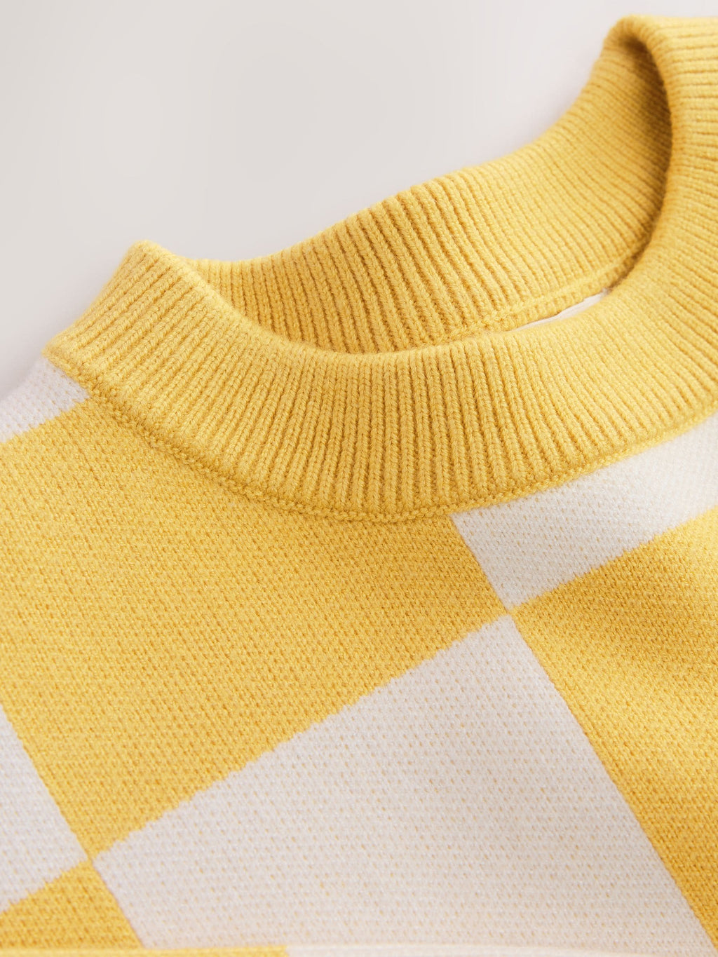Yellow Popcorn Knitted Crew Neck Jumper (3mths-7yrs)