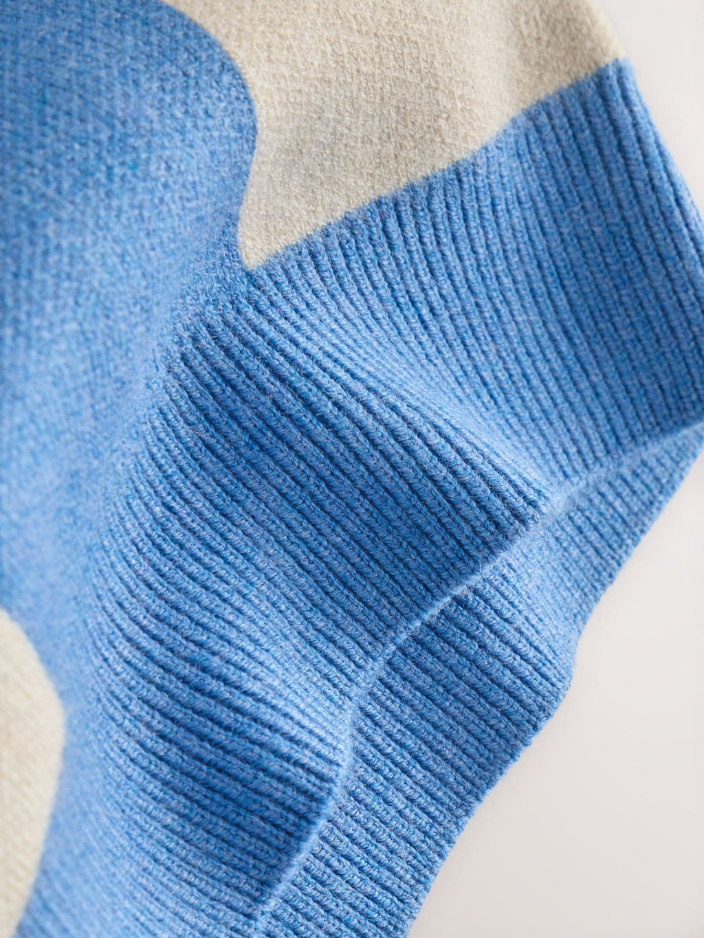 Blue Checkerboard Knitted Crew Neck Jumper (3mths-7yrs)