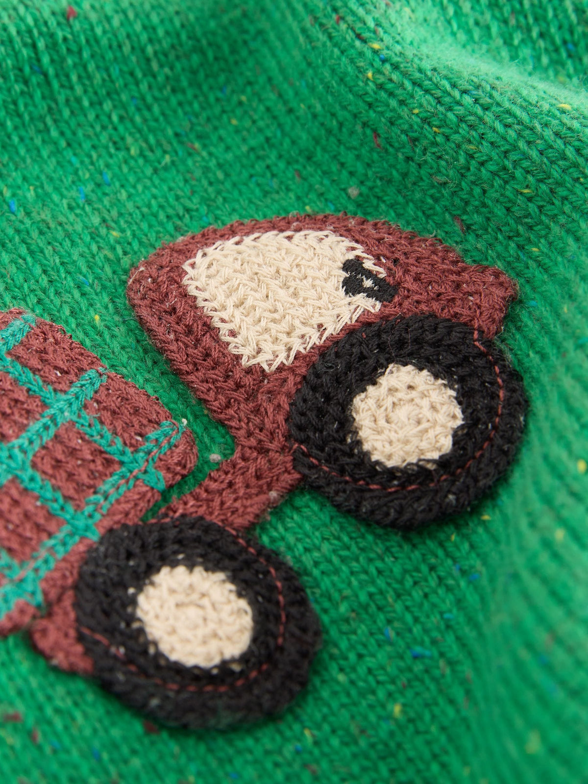 Green Transport Character Knitted Crew Neck Jumper (3mths-7yrs)