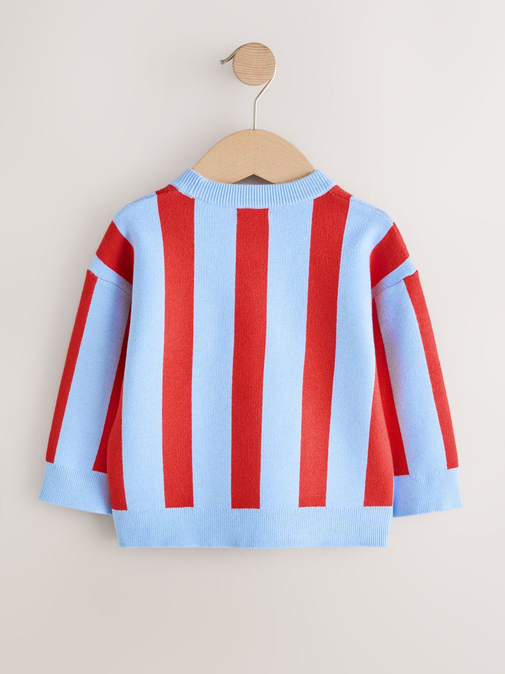 Red/Blue Toast Knitted Crew Neck Jumper (3mths-7yrs)