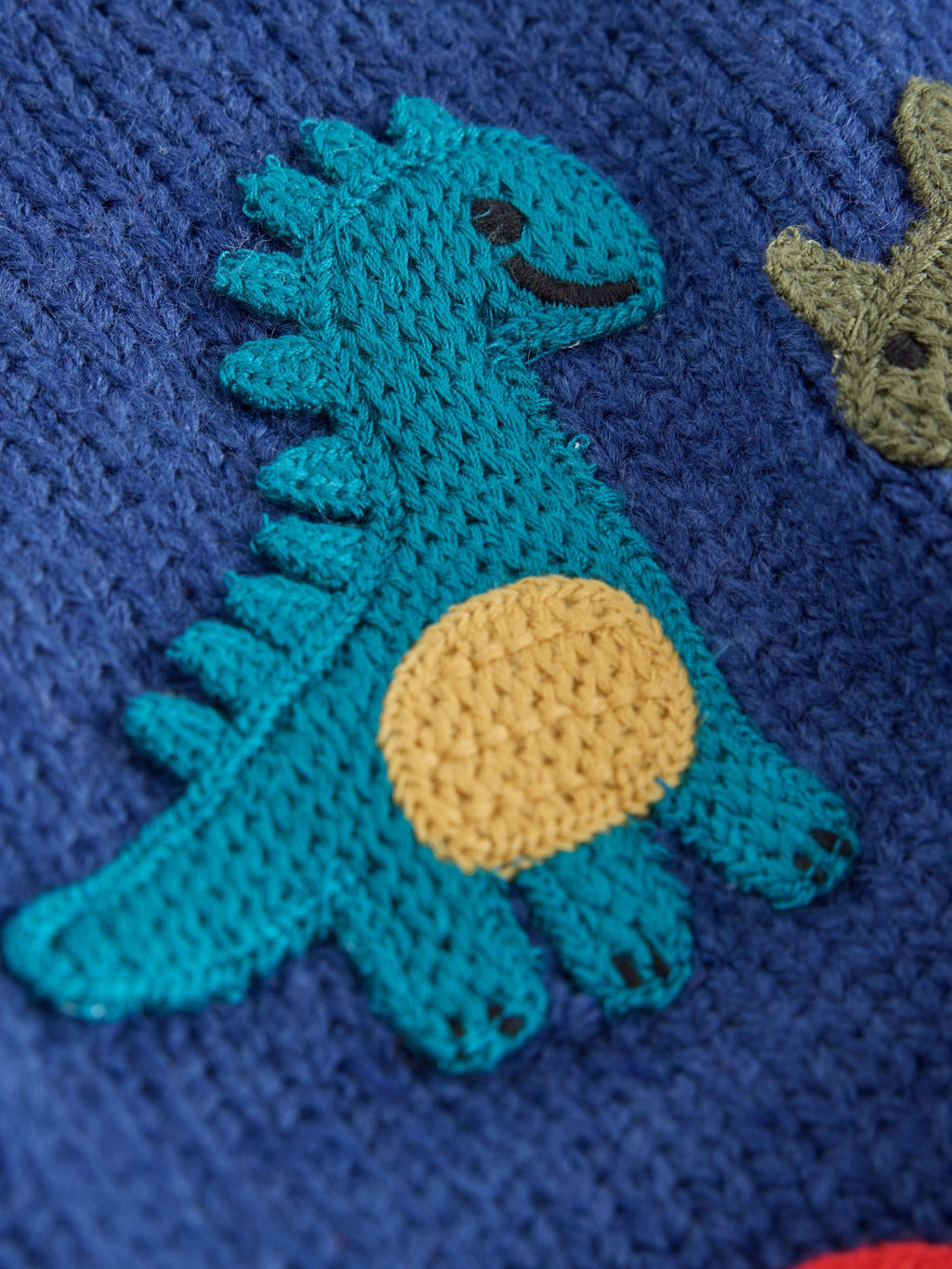 Green/Blue Character Knitted Crew Neck Jumper (3mths-7yrs)
