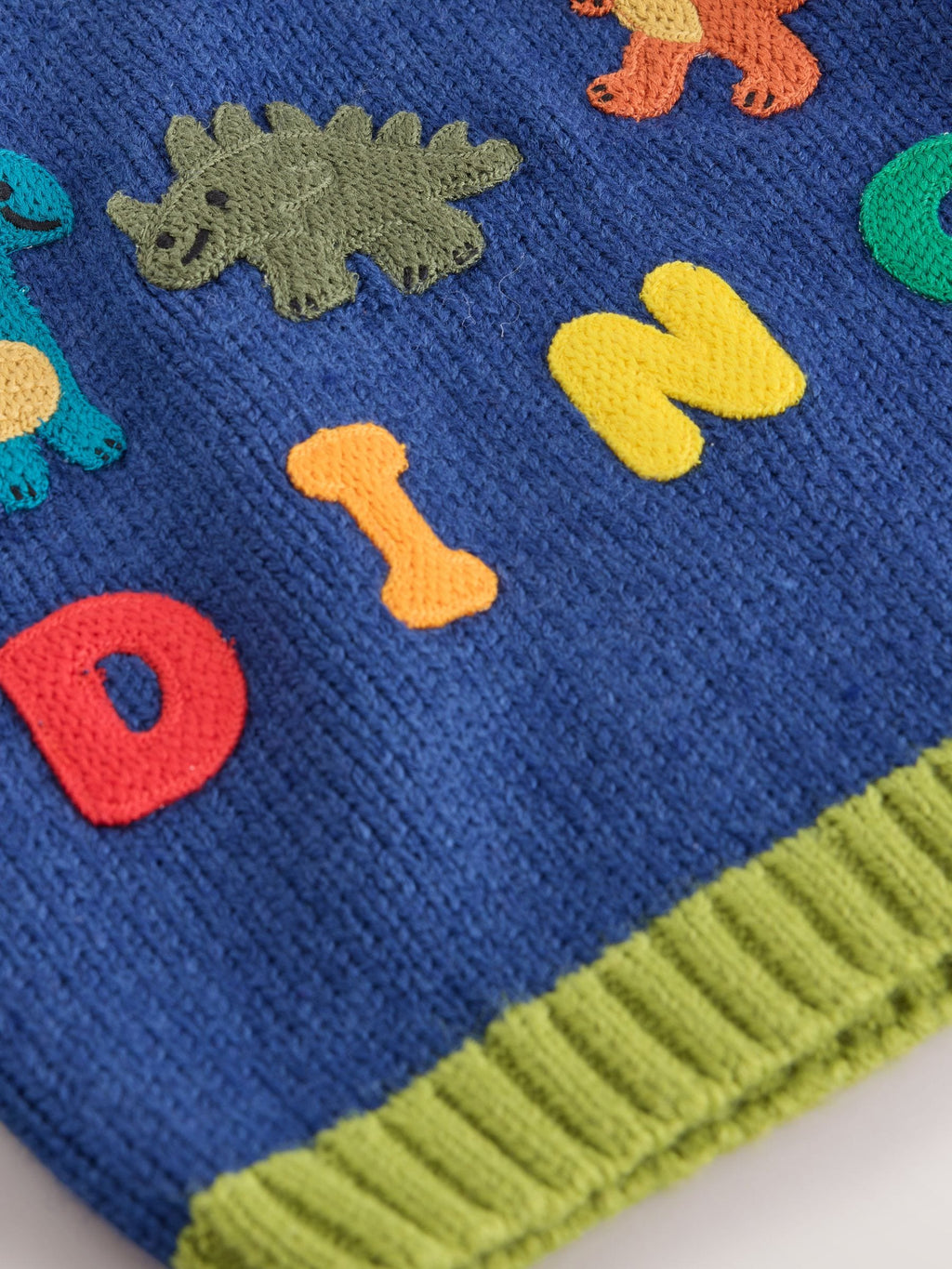 Green/Blue Character Knitted Crew Neck Jumper (3mths-7yrs)