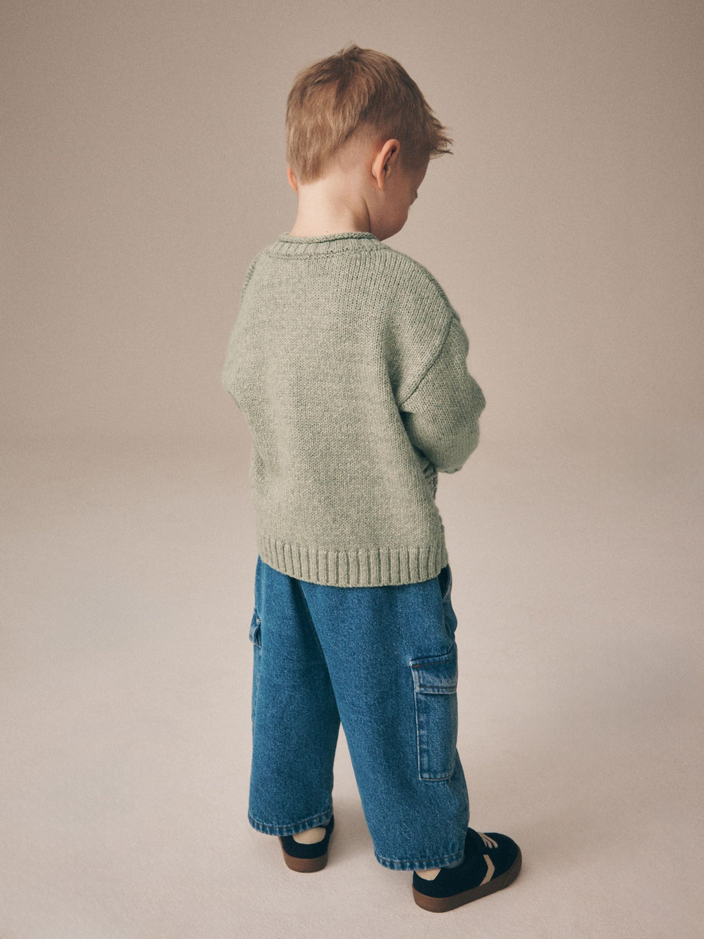 Sage Green Farm Character Knitted Crew Neck Jumper (3mths-7yrs)