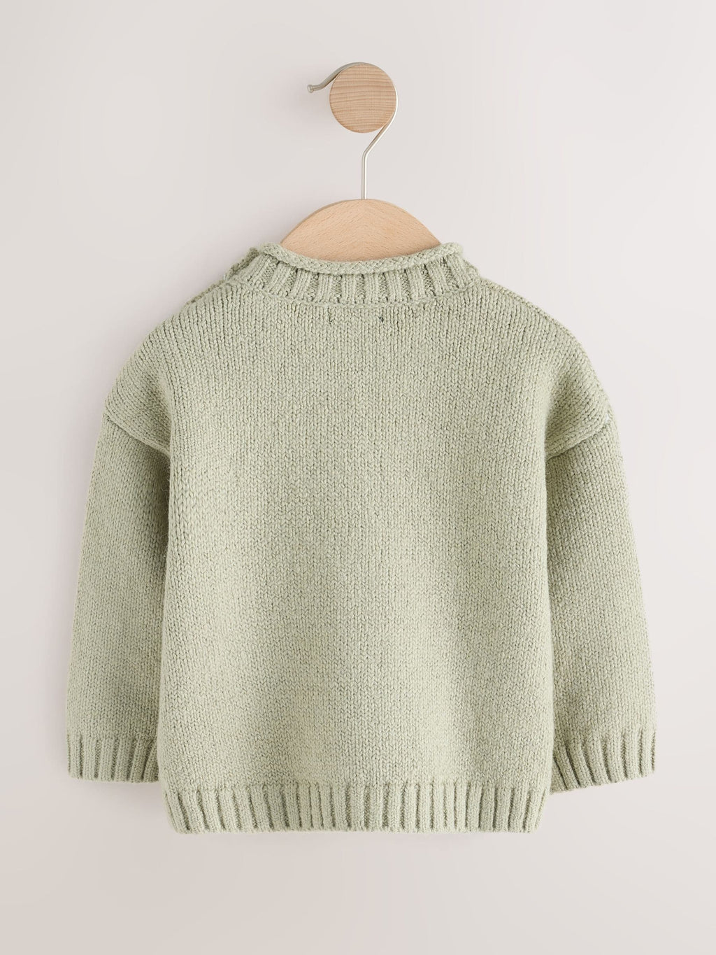 Sage Green Farm Character Knitted Crew Neck Jumper (3mths-7yrs)
