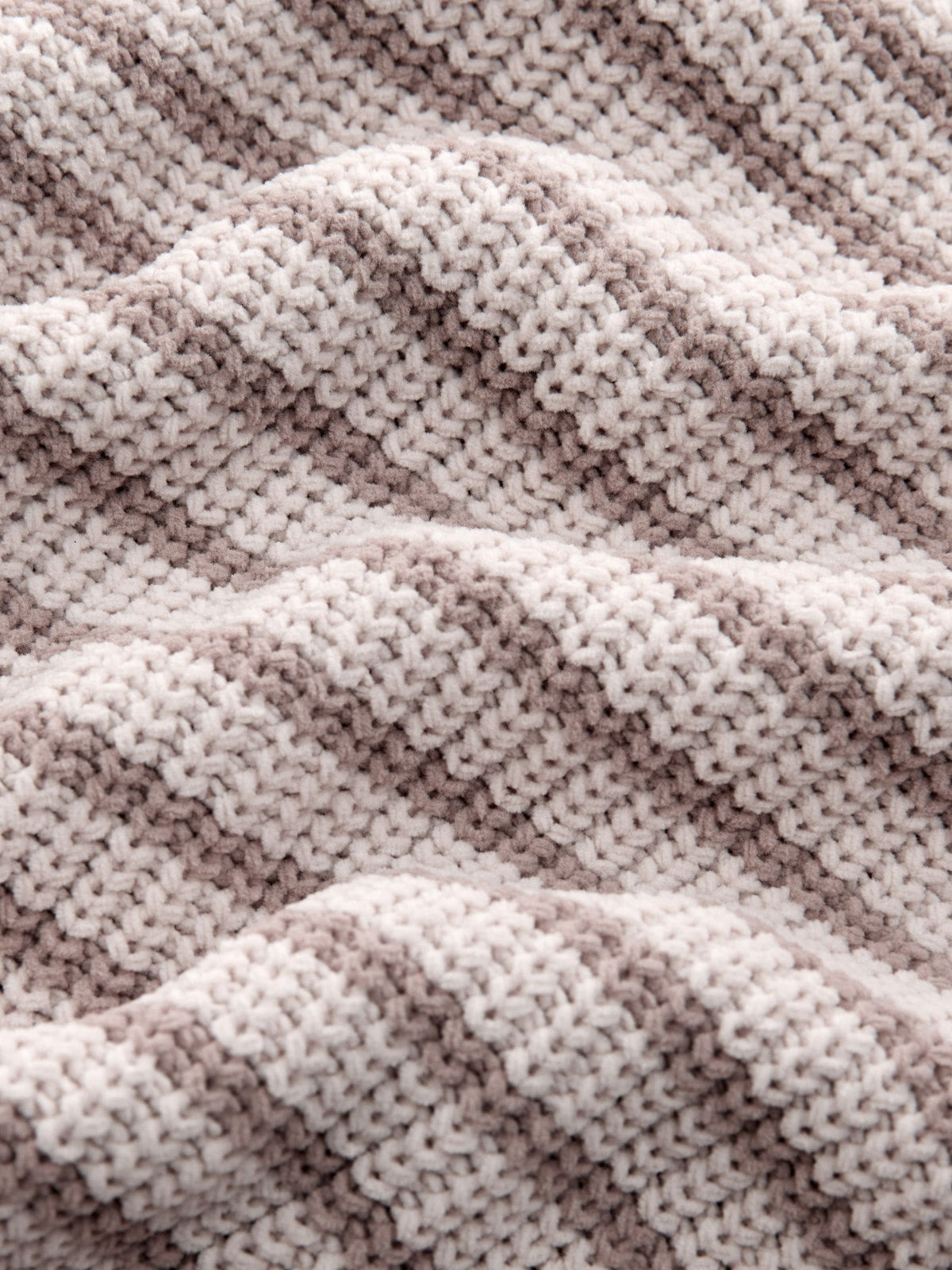 Neutral Chenille Stripe Knitted Crew Neck Jumper (3mths-7yrs)