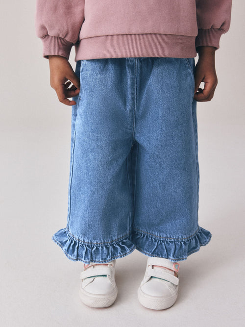 Denim Frill Hem Wide Leg Jeans (3mths-7yrs)