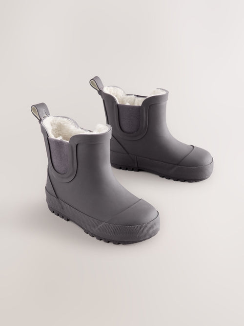 Chocolate Brown Warm Lined Ankle Wellies