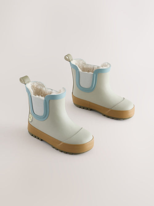 Neutral Lion Warm Lined Ankle Wellies