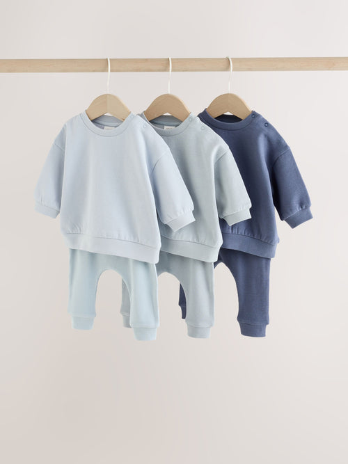 Blue Sweatshirt and Leggings Baby Set 6 Piece (0mths-3yrs)