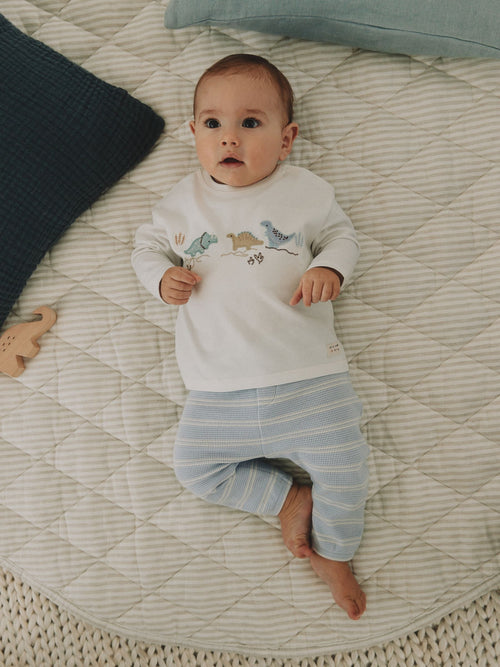 Blue Dinosaur Top and Leggings Baby Set (0mths-2yrs)